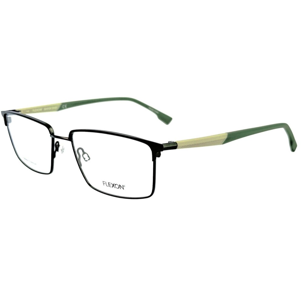 Flexon E1125 Mens Metal Eyeglass Frame 310 Matte Olive 55-17